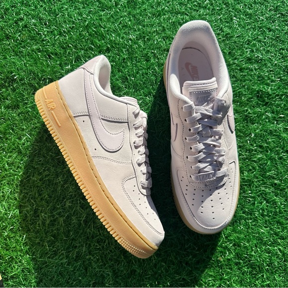 Nike AF1 Air Force Premium MF Pearl Pink / Gum Light Brown - Picture 8 of 10